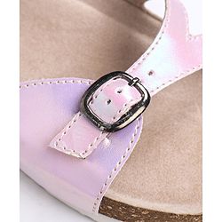 Pine Kids Sandals with Belt Closure - Silver