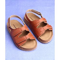 Pine Kids Sandals With Velcro Closure - Brown