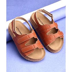 Pine Kids Sandals With Velcro Closure - Brown