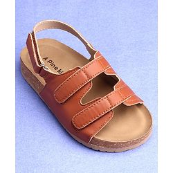 Pine Kids Sandals With Velcro Closure - Brown