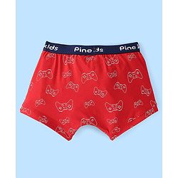 Pine Kids Cotton Lycra Knit Briefs Solid Color & Gaming Console Print Pack of 3 - Multicolor