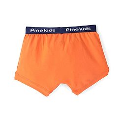 Pine Kids Cotton Spandex Knit Boxers With Basketball Print Pack of 3 - Blue White & Orange