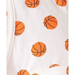 Pine Kids Cotton Spandex Knit Boxers With Basketball Print Pack of 3 - Blue White & Orange