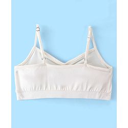 Pine Kids Cotton Sleeveless Bralettes Solid Colour Set of 3 -White