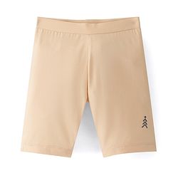 Pine Kids Cotton Lycra Knit Knee Length Solid Color Cycling Shorts Pack Of 3 - Pink Blue & Beige