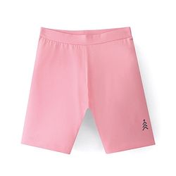 Pine Kids Cotton Lycra Knit Knee Length Solid Color Cycling Shorts Pack Of 3 - Pink Blue & Beige