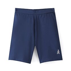 Pine Kids Cotton Lycra Knit Knee Length Solid Color Cycling Shorts Pack Of 3 - Pink Blue & Beige