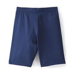 Pine Kids Cotton Lycra Knit Knee Length Solid Color Cycling Shorts Pack Of 3 - Pink Blue & Beige
