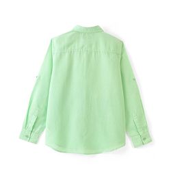 Pine Kids Full Sleeves Solid Color Shirt - Green