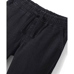 Pine Kids Full Length Elasticated Waist Solid Color Jogger Jeans - Black