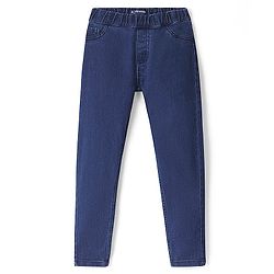 Pine Kids Cotton Ankle Length Stretchable Jeggings - Dark Blue