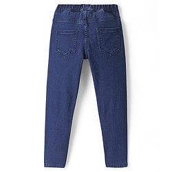 Pine Kids Cotton Ankle Length Stretchable Jeggings - Dark Blue