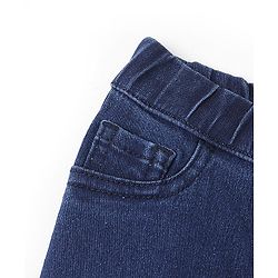 Pine Kids Cotton Ankle Length Stretchable Jeggings - Dark Blue