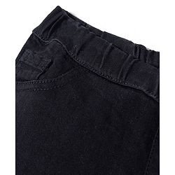 Pine Kids Denim Ankle Length Jeggings Solid Color - Black