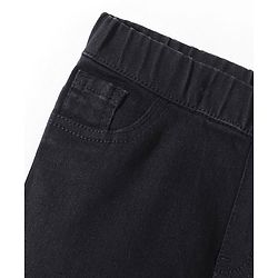 Pine Kids Denim Mid Calf Length Jeggings Solid Color - Black