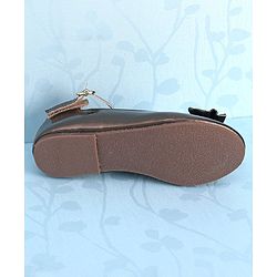 Pine Kids Party Wear Ballerina Bow Applique - Bronze