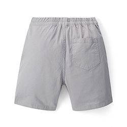 Pine Kids Cotton Elasticated Above Knee Length Solid Colour Shorts - Light Grey