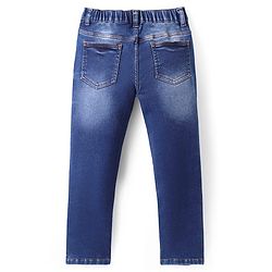 Pine Kids Denim Woven Full Length Washed Jeans - Navy