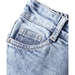 Pine Kids Cotton Elastane Full Length Washed Denim Jeans - Blue