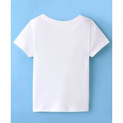 Pine Kids Cotton Beautiful Embellished Top with Half Sleeves Inner Tee - Pink & Snow White