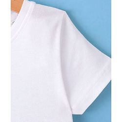 Pine Kids Cotton Beautiful Embellished Top with Half Sleeves Inner Tee - Pink & Snow White