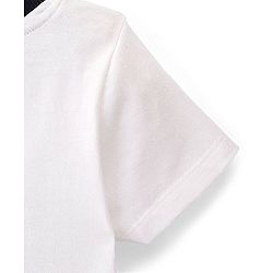 Pine Kids Cotton Knit Half Sleeves T-Shirt Sun Print - Snow White