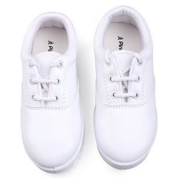 Pine Kids School Shoes - White