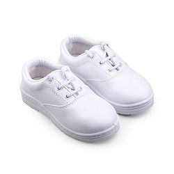 Pine Kids Lace Up School Shoes with - White
