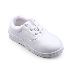 Pine Kids Lace Up School Shoes with - White