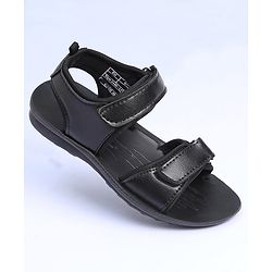 Pine Kids School Sandals with Velcro Closure - Black