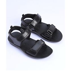 Pine Kids School Sandals with Velcro Closure - Black