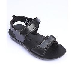 Pine Kids School Sandals with Velcro Closure - Black