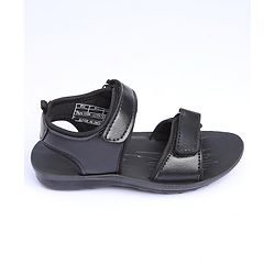 Pine Kids School Sandals with Velcro Closure - Black