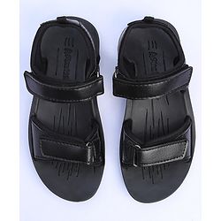 Pine Kids School Sandals with Velcro Closure - Black