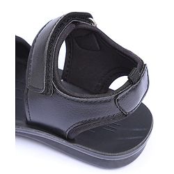 Pine Kids School Sandals with Velcro Closure - Black