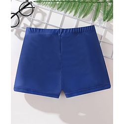 Pine Kids Swimming Trunks with Text Print-  Navy Blue