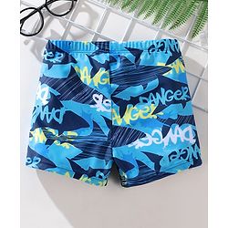 Pine Kids Printed Swimming Trunk- Blue