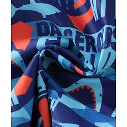 Pine Kids Swimming Trunk Shark Print- Blue