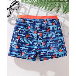 Pine Kids Swimming Trunk Shark Print- Blue
