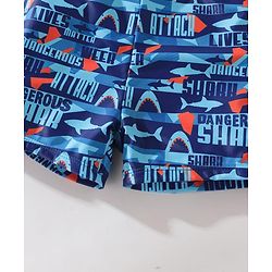 Pine Kids Swimming Trunk Shark Print- Blue