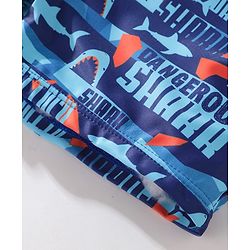 Pine Kids Swimming Trunk Shark Print- Blue