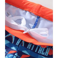 Pine Kids Swimming Trunk Shark Print- Blue
