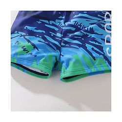 Pine Active Text Print Swimming Trunk - Multicolor