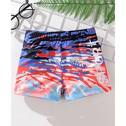 Pine Active Text Print Swimming Trunk - Multicolor