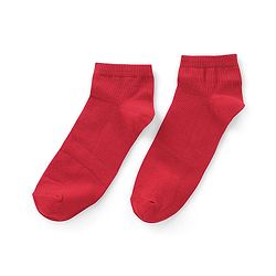 Pine Kids Cotton Blend Knit Low Ankle Length Solid Color School Socks Set Pack of 3 - Red
