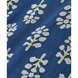 Pine Kids Cotton Woven Full Sleeves Kurta Pyjama Set Leaves Printed - Navy Blue