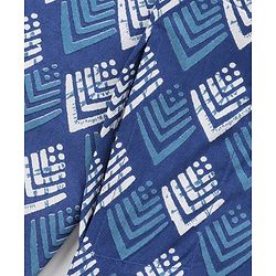 Pine Kids 100% Cotton Woven Full Sleeves Kurta Bandhani Print - Navy Blue