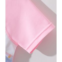 Pine Kids Raglan Half Sleeves Legged Swimsuit - Pink