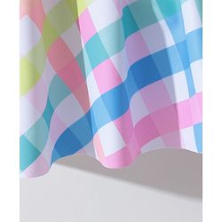 Pine Kids Sleeveless Checkered Frock Style Swimsuit - Multicolor