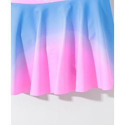 Pine Kids Sleeveless Text Printed Frock Style Swimsuit -Pink